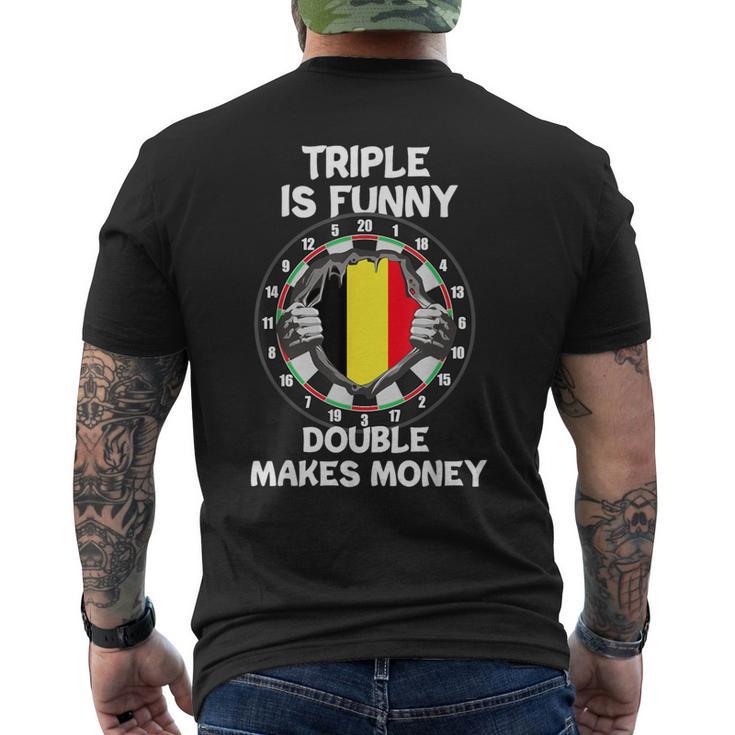 Belgien Flagge Darts Spieler Trikot Dart T-Shirt mit Rückendruck