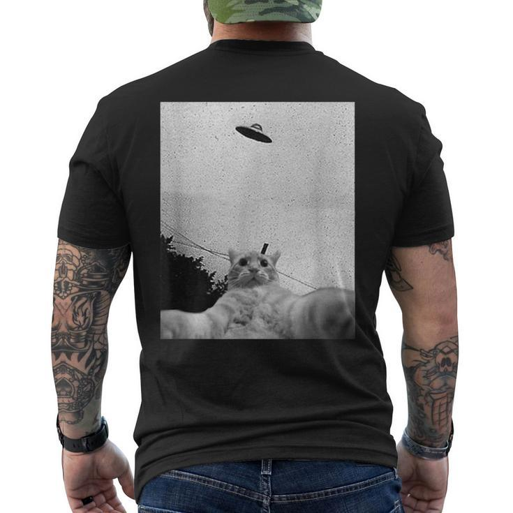 Believe Dat Aliens Ufo Dat Ufo Ufo Cat Selfie Men's T-shirt Back Print