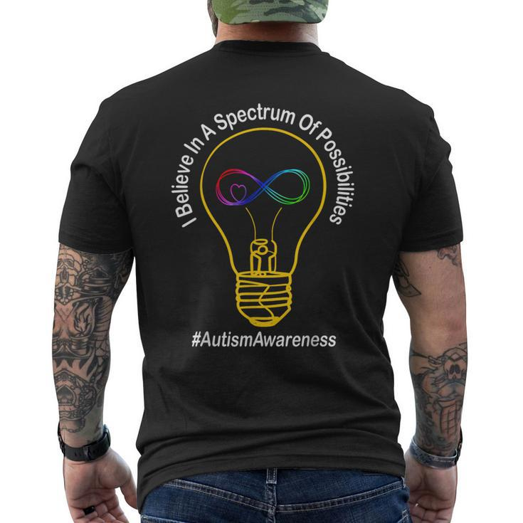 Believe In A Spectrum Of Possibilities Autism Awareness Men's T-shirt Back Print