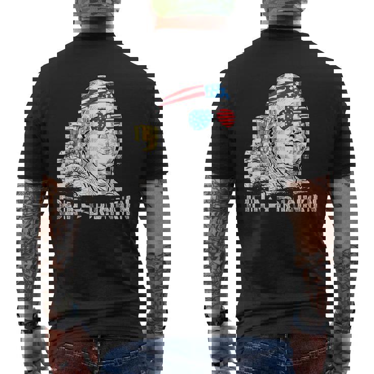 Ben Drankin Benjamin Franklin Drinking Beer 4Th Of July Men's T-shirt Back Print
