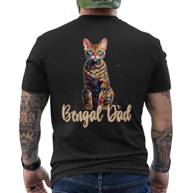 Bengal Katzen-Papa Cat Dad Daddy Father Haustiere Familie T-Shirt mit Rückendruck