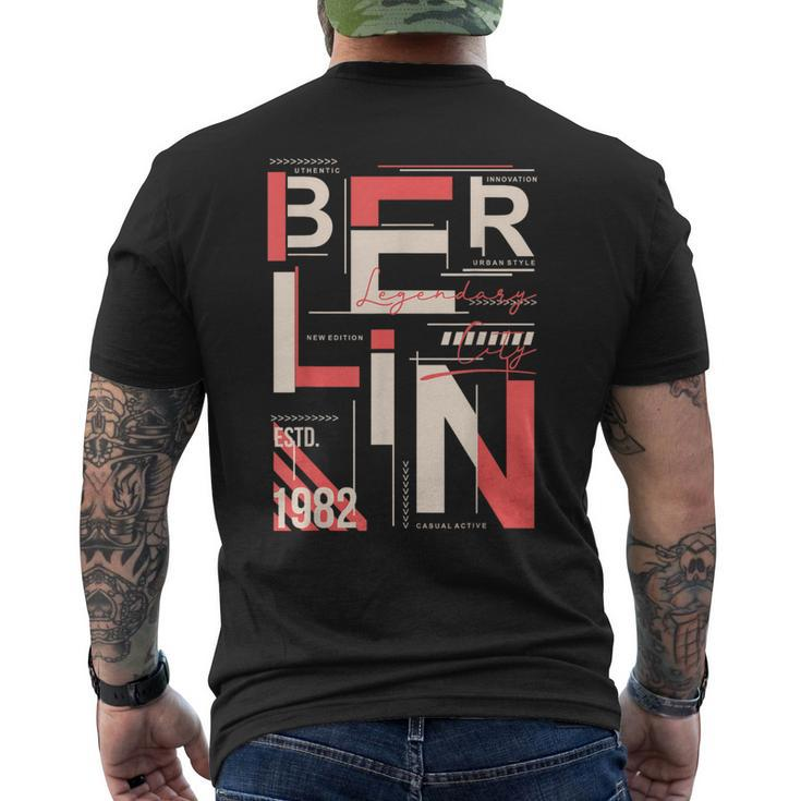Berlin Legendary City 1982 S T-Shirt mit Rückendruck