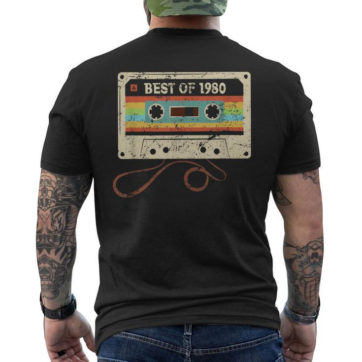 Best Of 1980 Cool 44 Year Old Bday 44Th Birthday Women Men's T-shirt Back Print