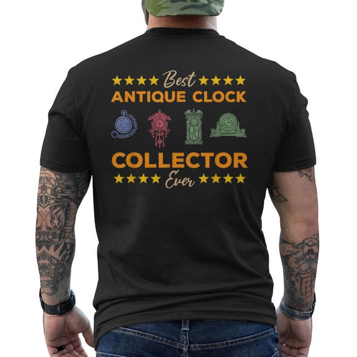 Best Antique Clock Collector Ever Horologist Vintage Clocks Men's T-shirt Back Print