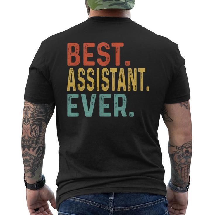 Best Assistant Ever Retro Vintage Unique For Assistant Men's T-shirt Back Print