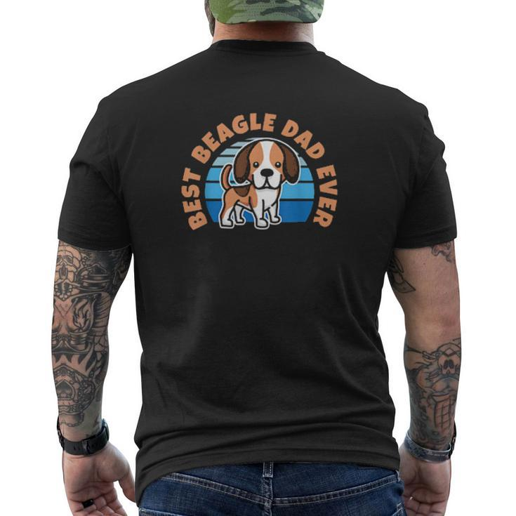 Best Beagle Dad Ever Hundeliebhaber Retrodesign Mens Back Print T-shirt