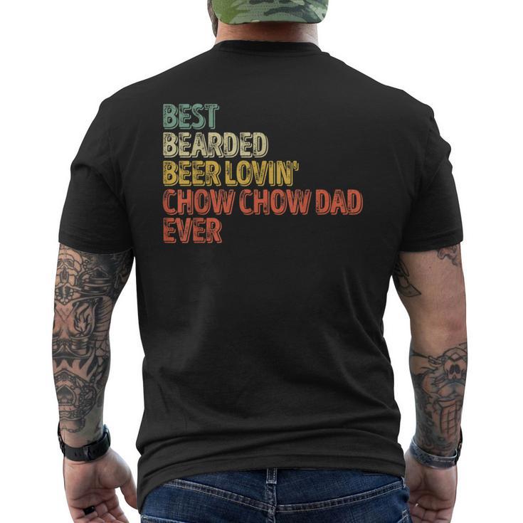 Best Bearded Beer Lovin Chow Chow Dad Pet Lover Owner Men's T-shirt Back Print