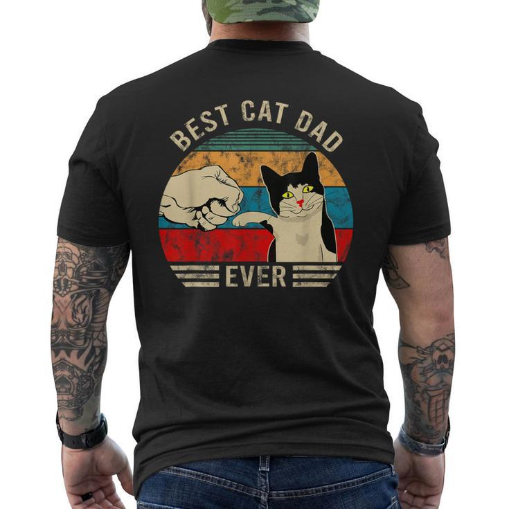 Best Cat Dad Ever Bump Vintage Graphic Men's T-shirt Back Print