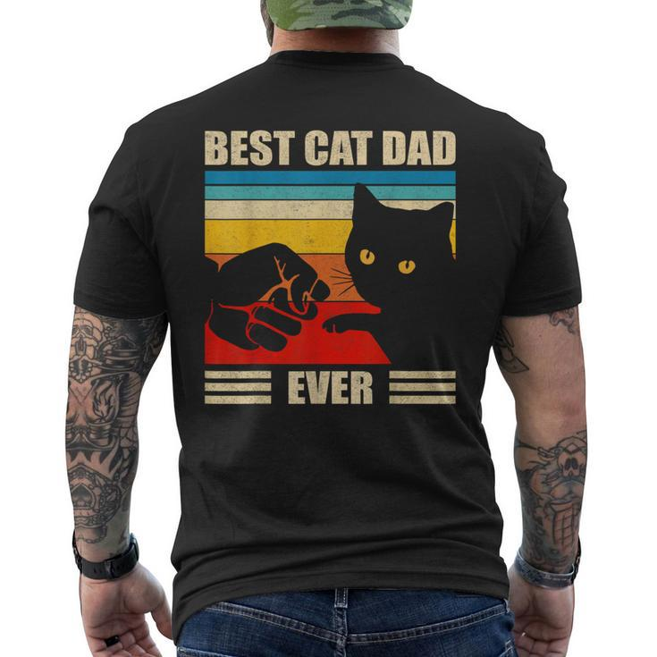 Best Cat Dad Ever Cat Dad Father Vintage Men's T-shirt Back Print