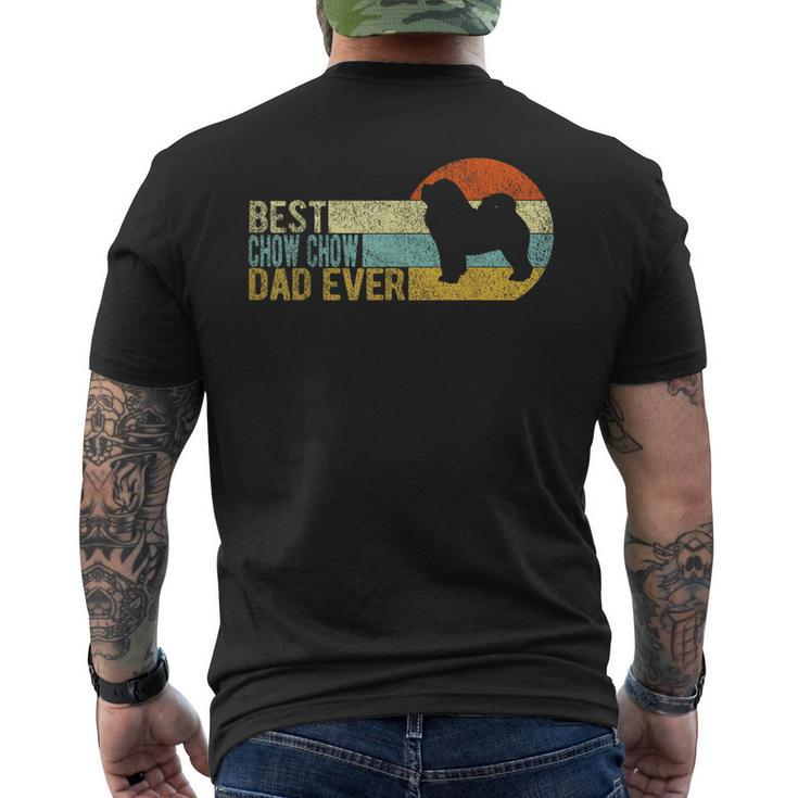 Best Chow Chow Dad Ever Retro Chow Chow Dog Vintage Men's T-shirt Back Print