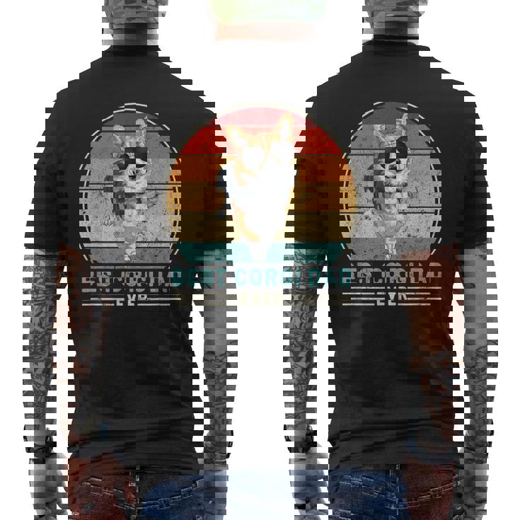 Best Corgi Dad Ever Retro Vintage Années 60 70 Coucher De Soleil T-shirt imprimé au dos