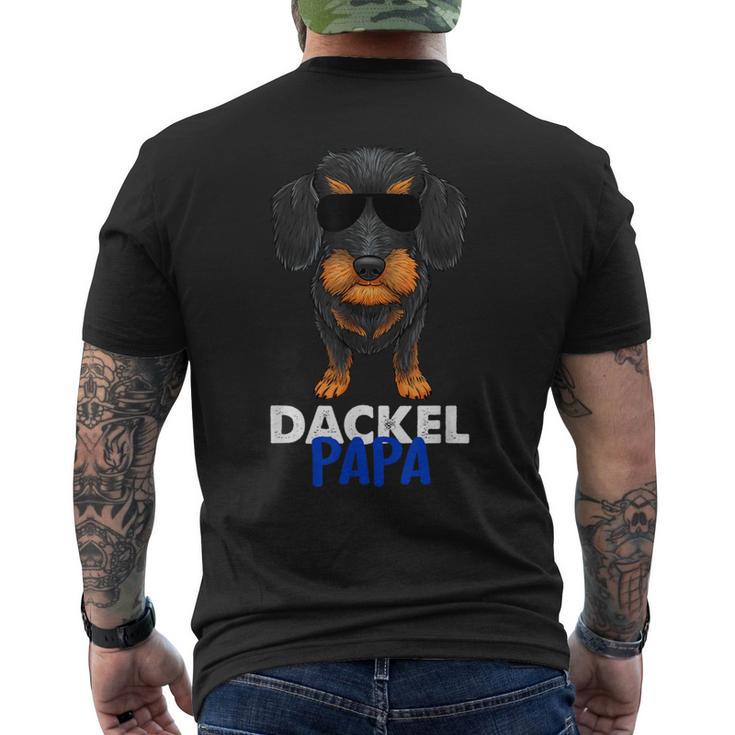 Best Dachshund Dad Ever Rauhaar Dachshund Dad T-Shirt mit Rückendruck