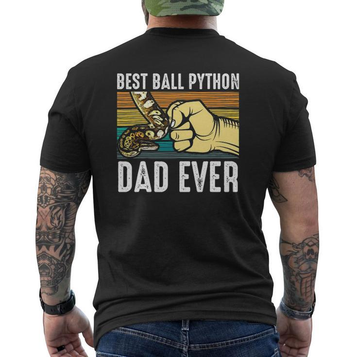 Best Dad Ball Python Owner Snake Lover Mens Back Print T-shirt