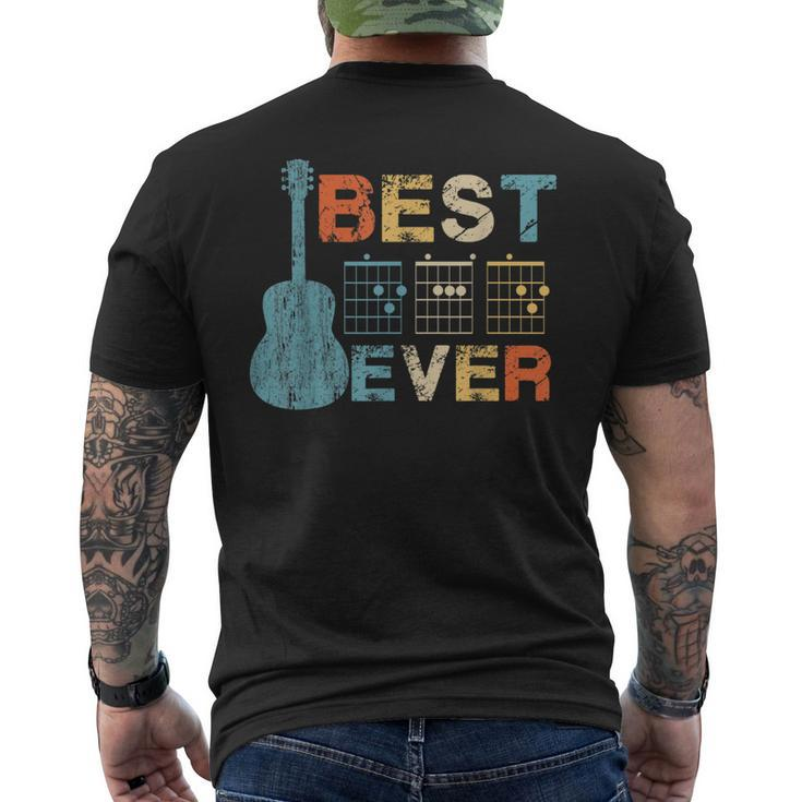 Best Dad Ever Guitar Chords Musician Father Day Men's T-shirt Back Print