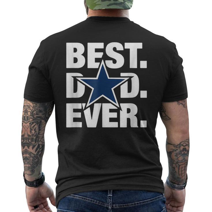 Best Dad Ever Star Football Love Father's Day Men's T-shirt Back Print