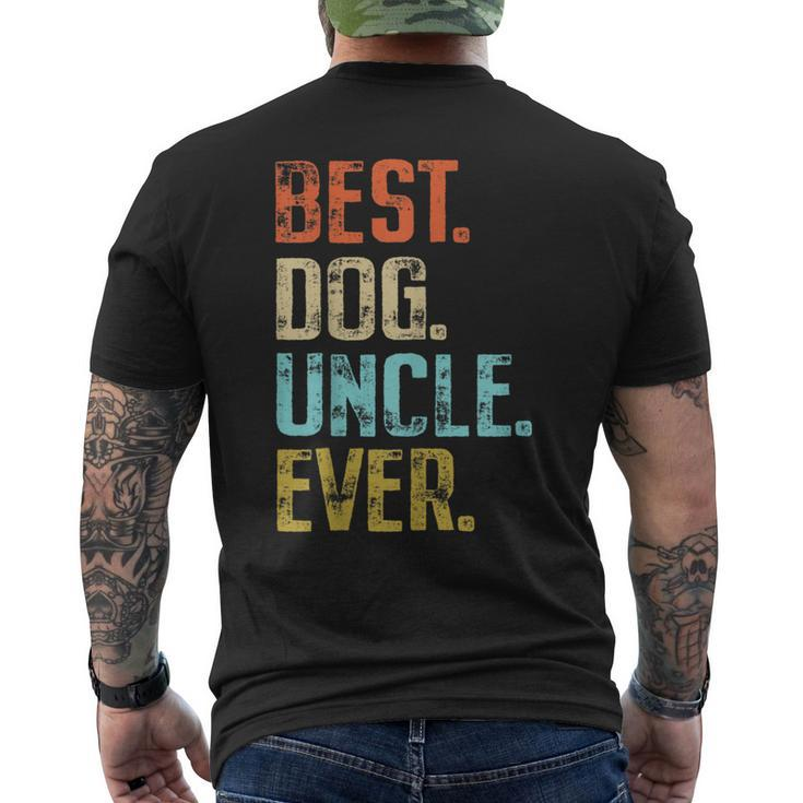 Best Dog Uncle Ever Vintage Dog Lover Men's T-shirt Back Print