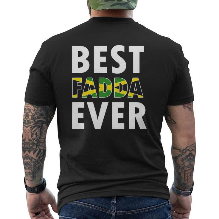 Best Fadda Ever Jamaican Dad Fathers Day Mens Back Print T-shirt