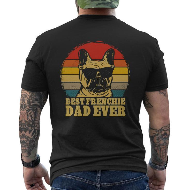 Best Frenchie Dad Ever Vintage Dog Mens Back Print T-shirt