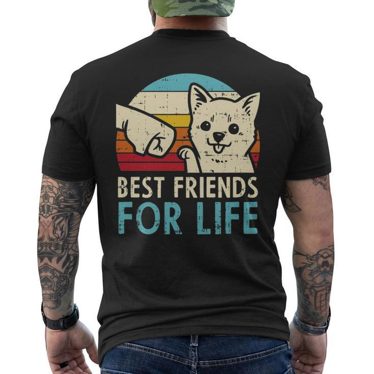 Best Friends For Life Chihuahua Fist Bump Chiwawa Dog Men's T-shirt Back Print