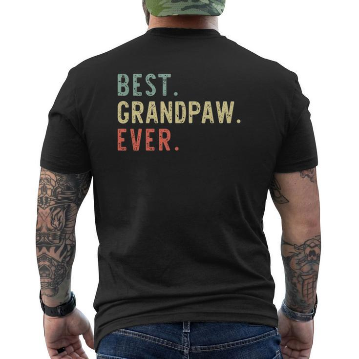 Best Grandpaw Ever Cool Vintage Father's Day Mens Back Print T-shirt