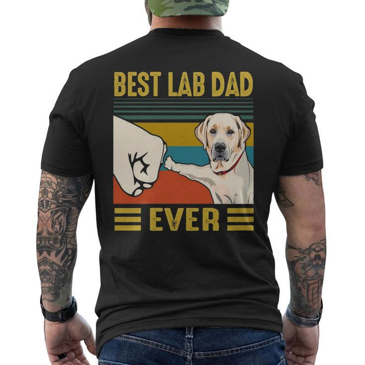 Best Lab Dad Labrador Retriver Dog Men's T-shirt Back Print
