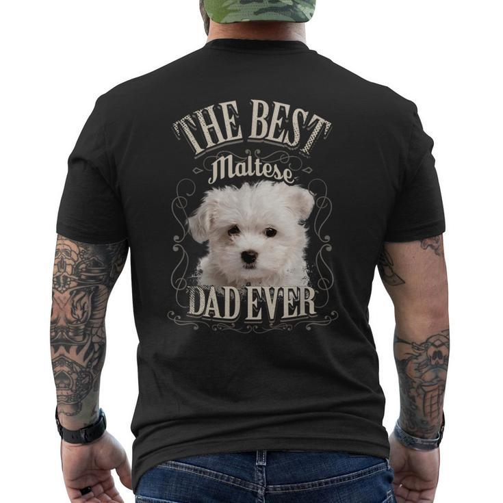 Best Maltese Dad All Maltese Dog Vintage Men's T-shirt Back Print