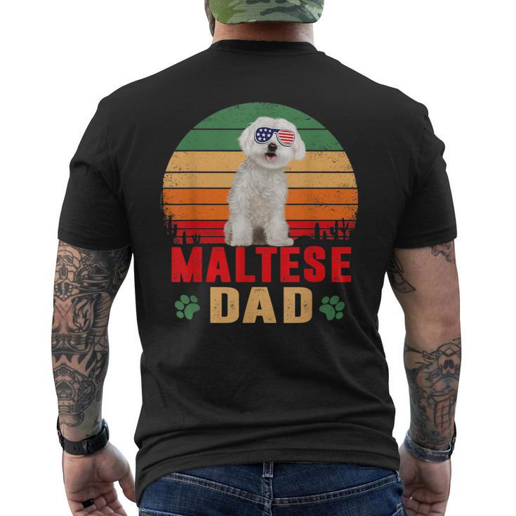 Best Maltese Dad Father's Day Dog Lover Owner Men's T-shirt Back Print