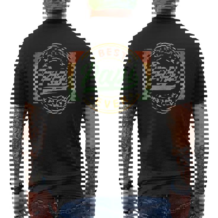 Best Papi Ever Emblem Father's Day Papi Grandpa Men's T-shirt Back Print