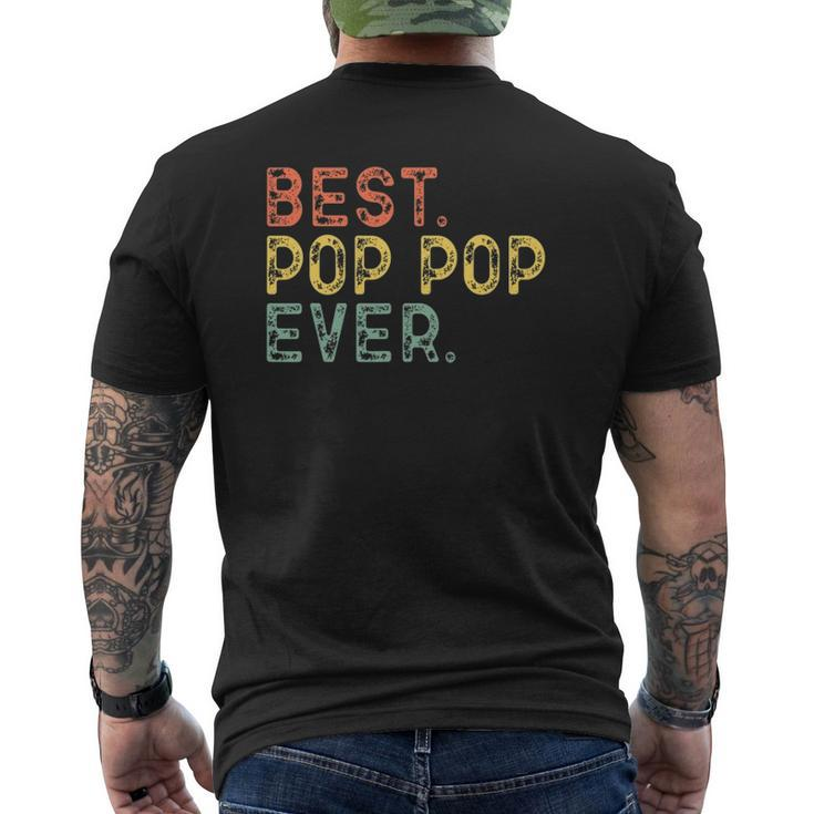 Best Pop-Pop Ever Vintage Grandpa Poppop Father's Day Mens Back Print T-shirt