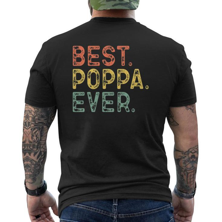 Best Poppa Ever Retro Vintage Father's Day Mens Back Print T-shirt