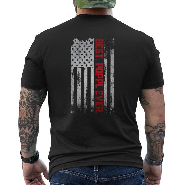 Best Poppi Ever American Usa Flag Father’S Day Poppi Mens Back Print T-shirt