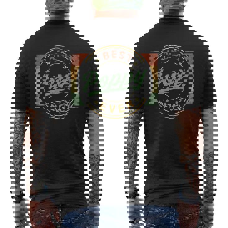 Best Poppy Ever Emblem Father's Day Poppy Grandpa Men's T-shirt Back Print