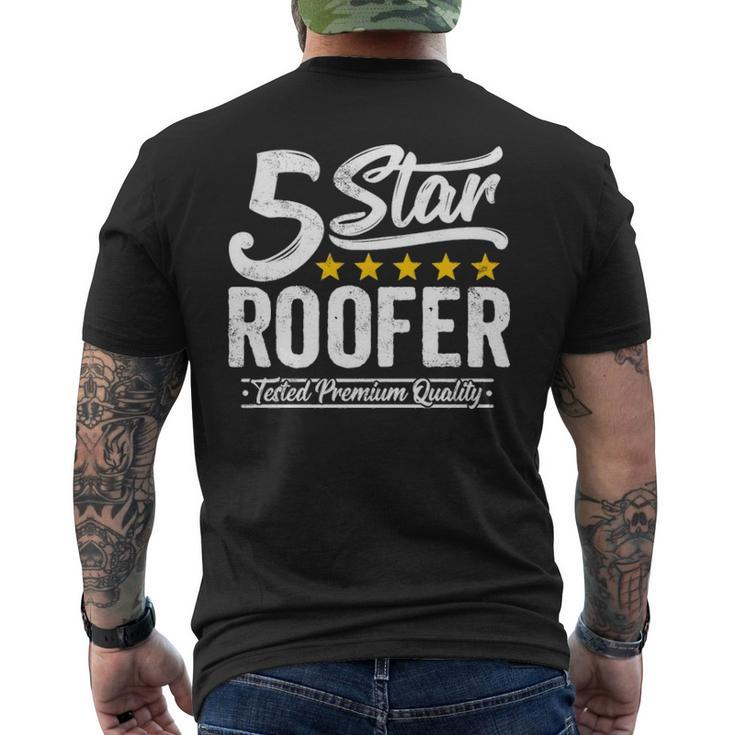 Best Roofer 5 Star Men's T-shirt Back Print
