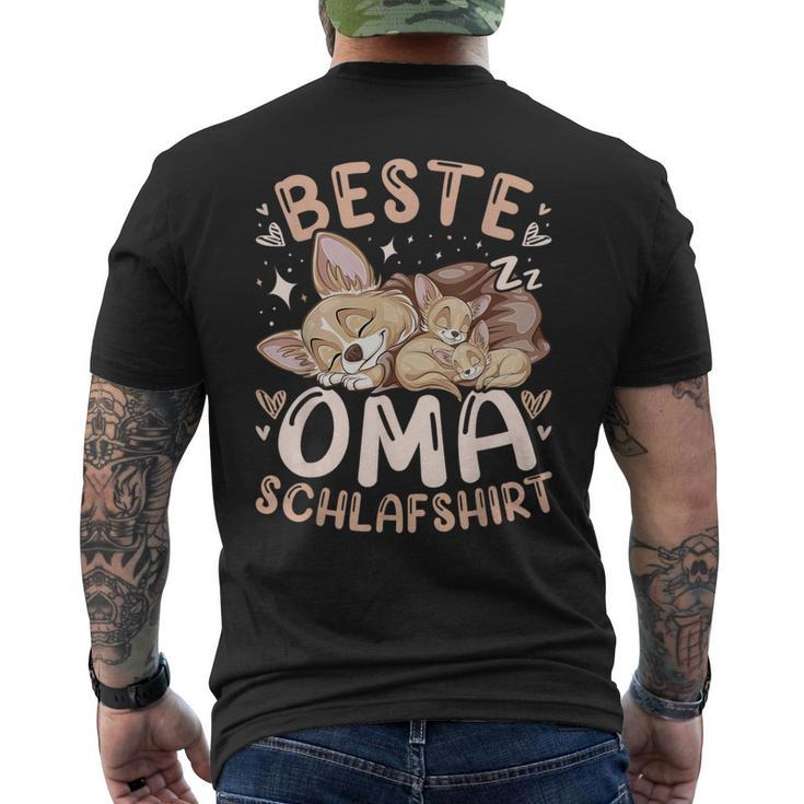 Beste Oma Schlaf Großmutter Chihuahua Hund Mit 2 Welpen T-Shirt mit Rückendruck