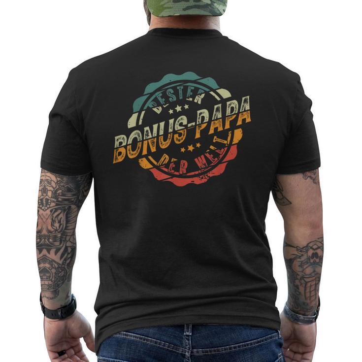 Bester Bonus Papa Der Welt Stepfater Bonuspapa T-Shirt mit Rückendruck