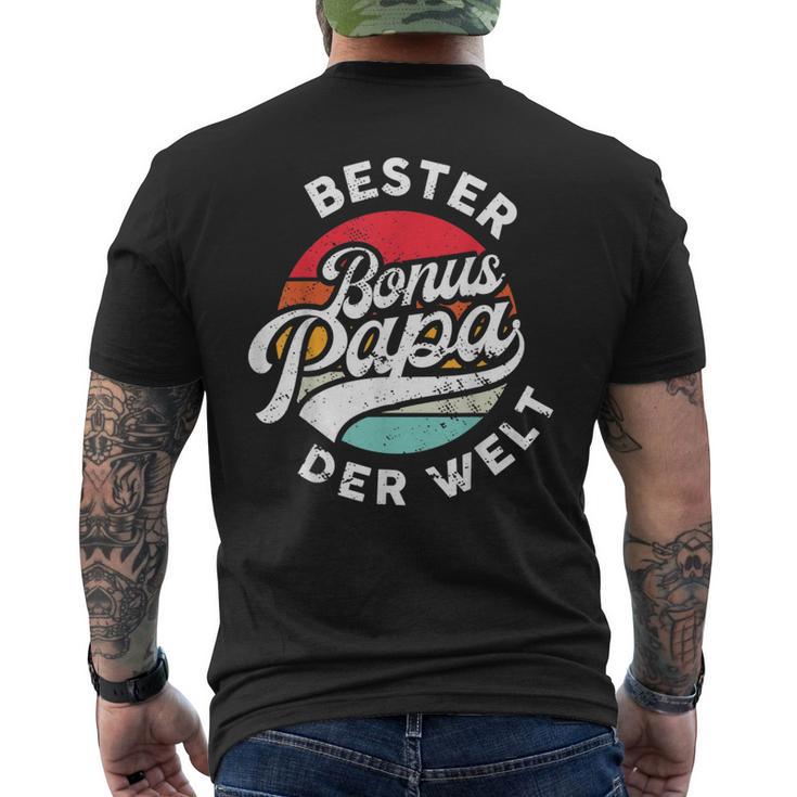 Bester Bonus Papa Der Weltintage Stepfather Father's Day T-Shirt mit Rückendruck