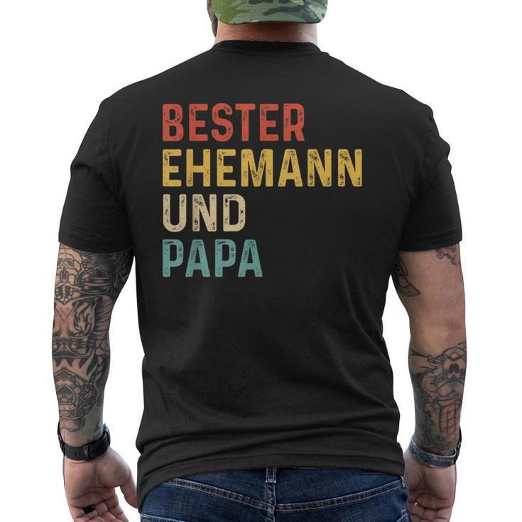 Bester Ehemann Und Papa Der Welt T-Shirt mit Rückendruck