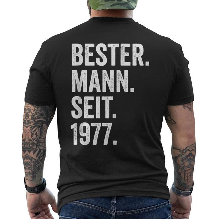 With Bester Mann Seit 1977 47 Hochzeitstag 47 Jahre T-Shirt mit Rückendruck