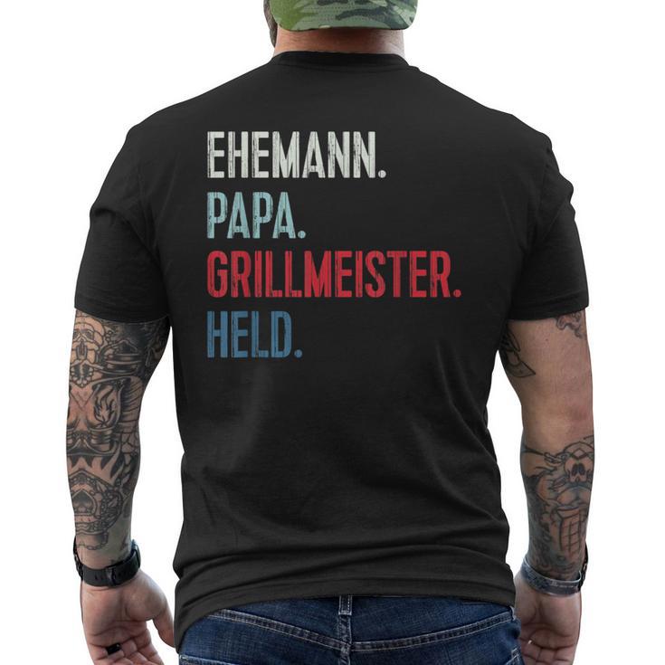 Bester Papa Grillmeister Held Grillen Bester Husann German L T-Shirt mit Rückendruck