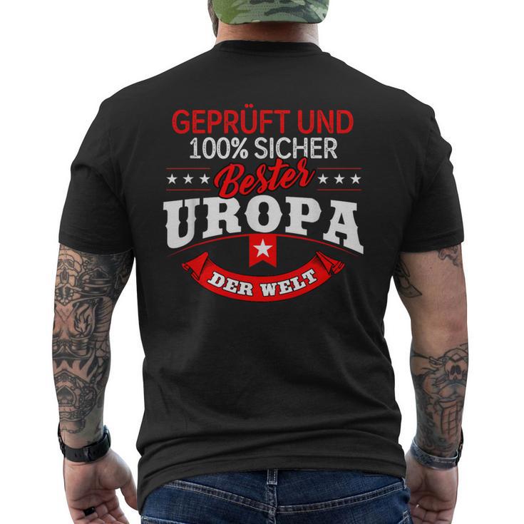 Bester Uropa Der Welt T-Shirt mit Rückendruck