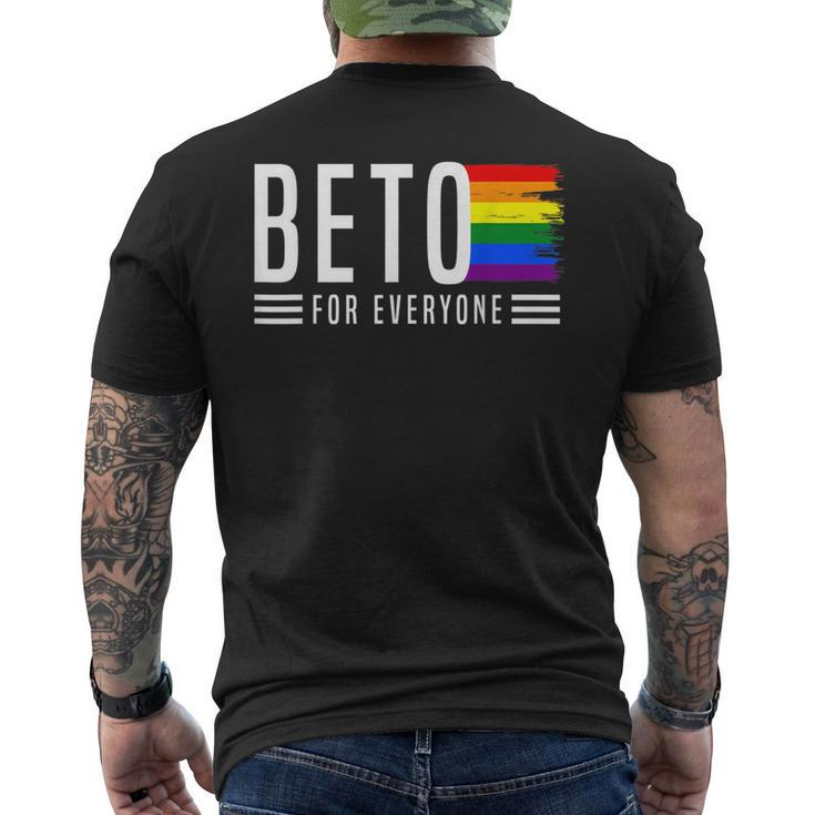 Beto For Everyone Pride Flag Mens Back Print T-shirt