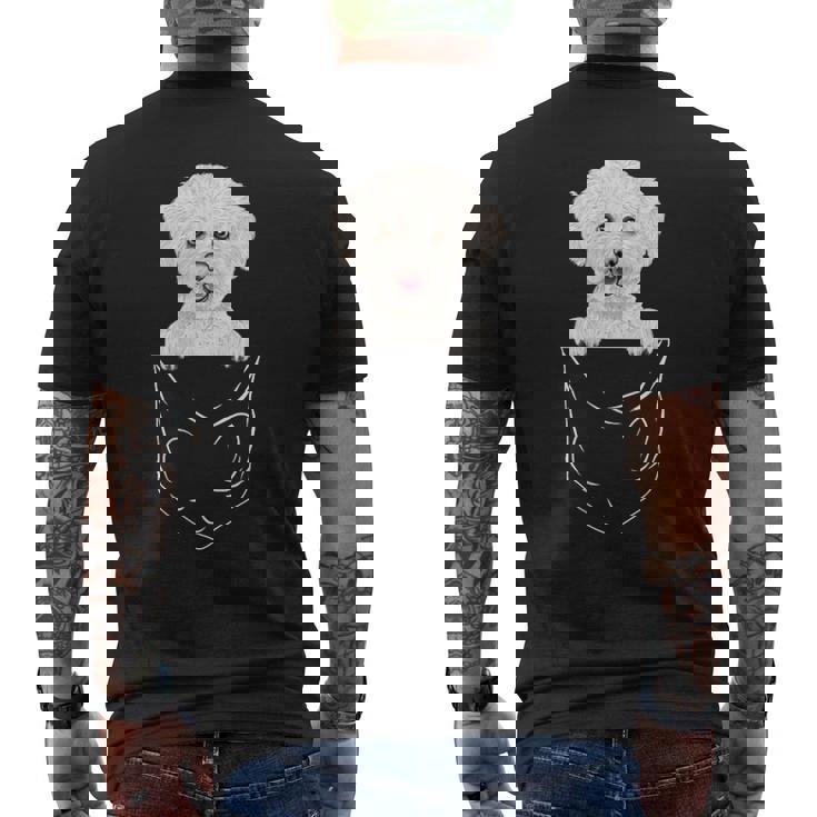 Bichons Frisés Avec Inscription Dog In Pocket T-shirt imprimé au dos