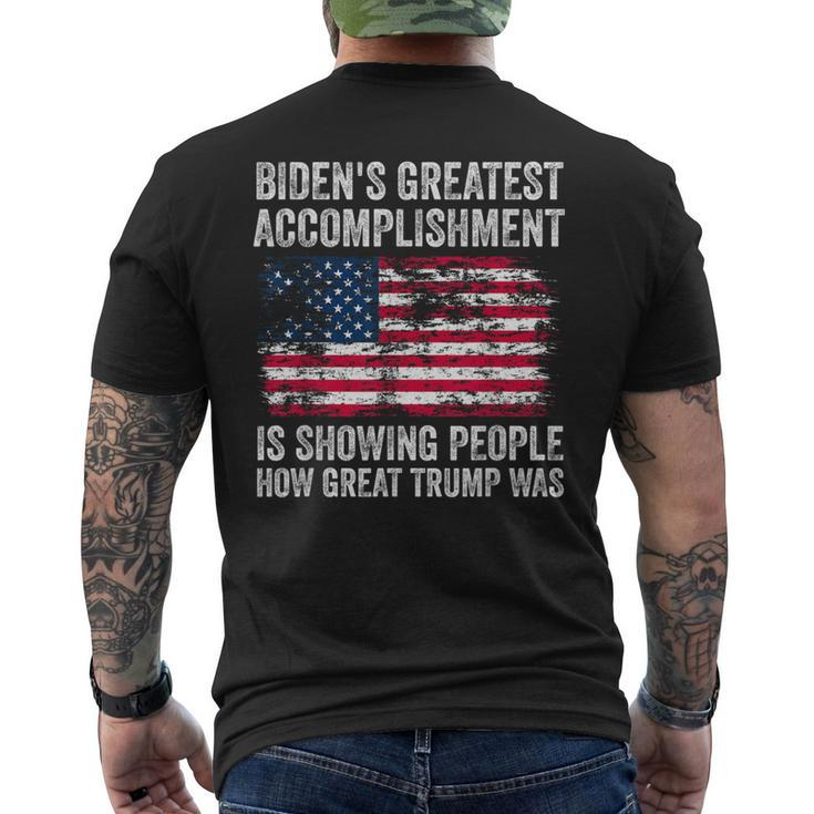 Biden's Accomplishment Is Showing People How Great Trump Was Men's T-shirt Back Print