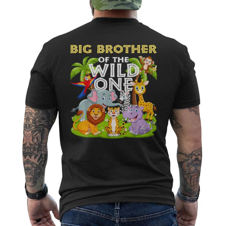 Big Brother Of The Wild One Birthday Animal Safari Jungle Men's T-shirt Back Print