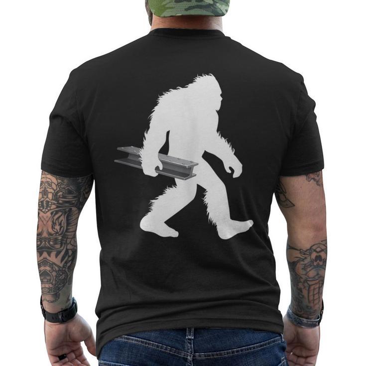 Bigfoot Slworker Construction Sasquatch Ironworker Men's T-shirt Back Print