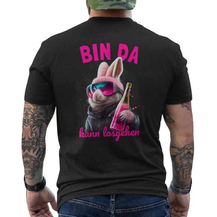 Bin Da Kann Losgehen Bunny Party T-Shirt mit Rückendruck