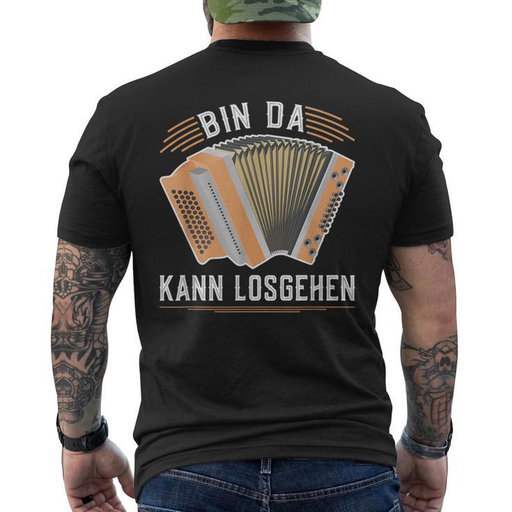 Bin Da Kann Losgehen Steirian Harmonica Squeeze T-Shirt mit Rückendruck