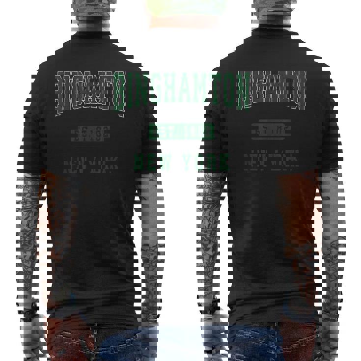 Binghamton New York Ny Vintage Athletic Sports Men's T-shirt Back Print