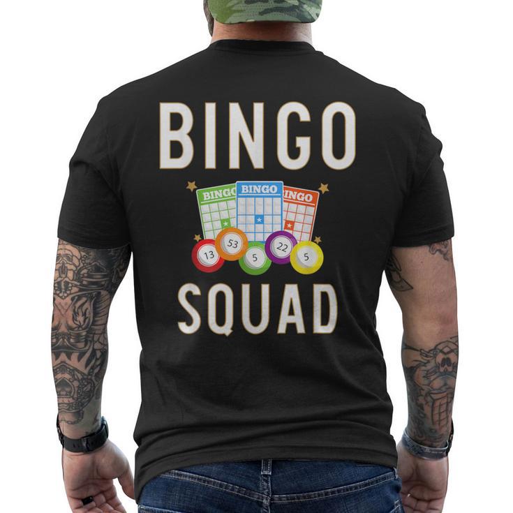 Bingo Squad Bingo Card Player Men's T-shirt Back Print