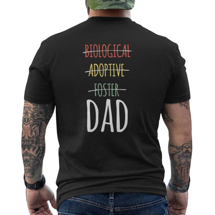 Biological Adoptive Foster Dad T Mens Back Print T-shirt